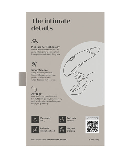 Womanizer Premium 2 Clitoral Stimulator — Grey