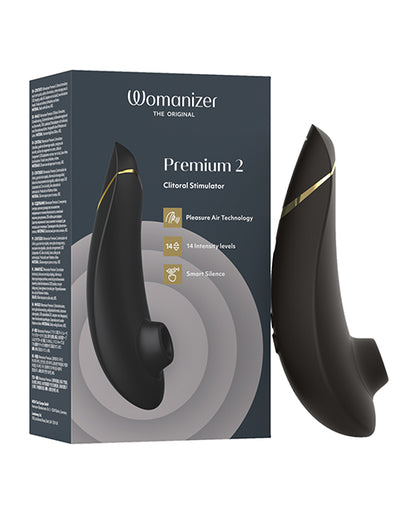 Womanizer Premium 2 clitoral stimulator, black, rechargeable