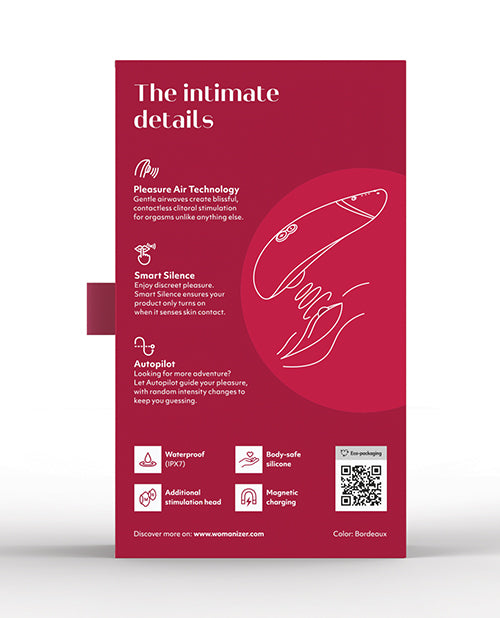 Womanizer Premium 2 Clitoral Stimulator — Bordeaux