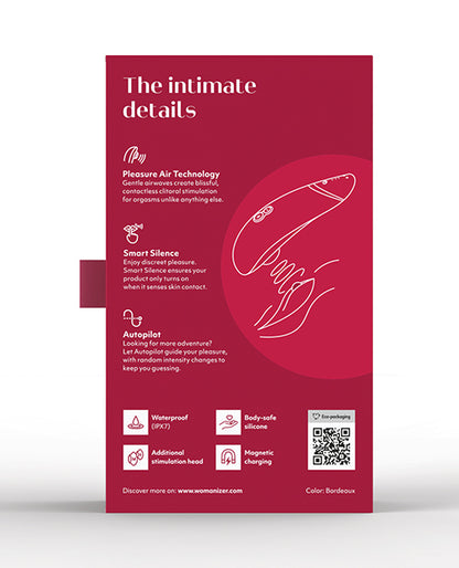 Womanizer Premium 2 Clitoral Stimulator — Bordeaux